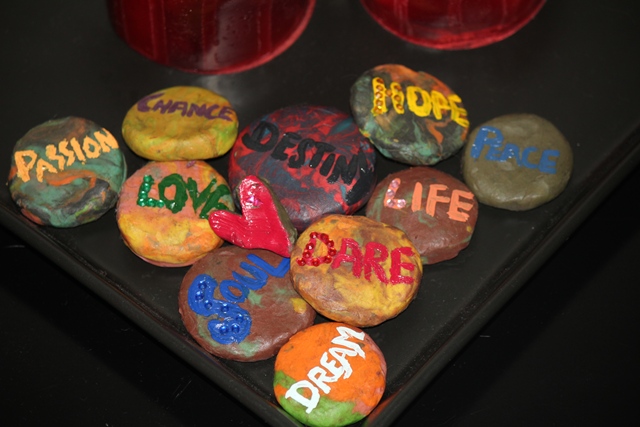 and i just shaped and painted them
