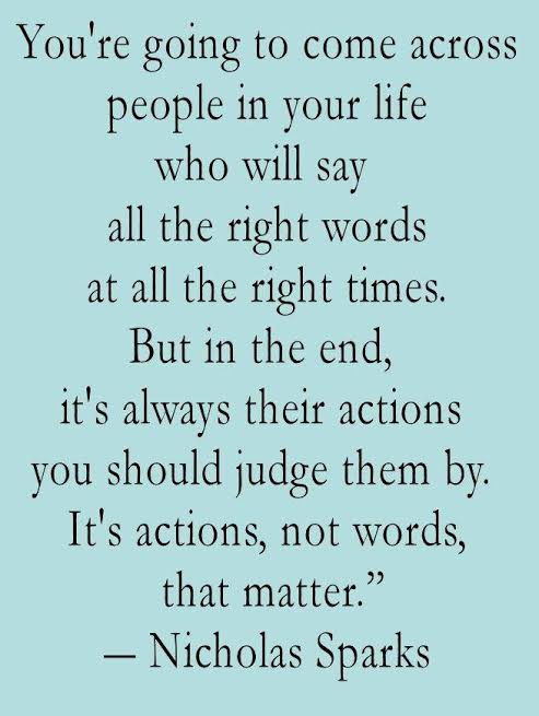 actions vs words